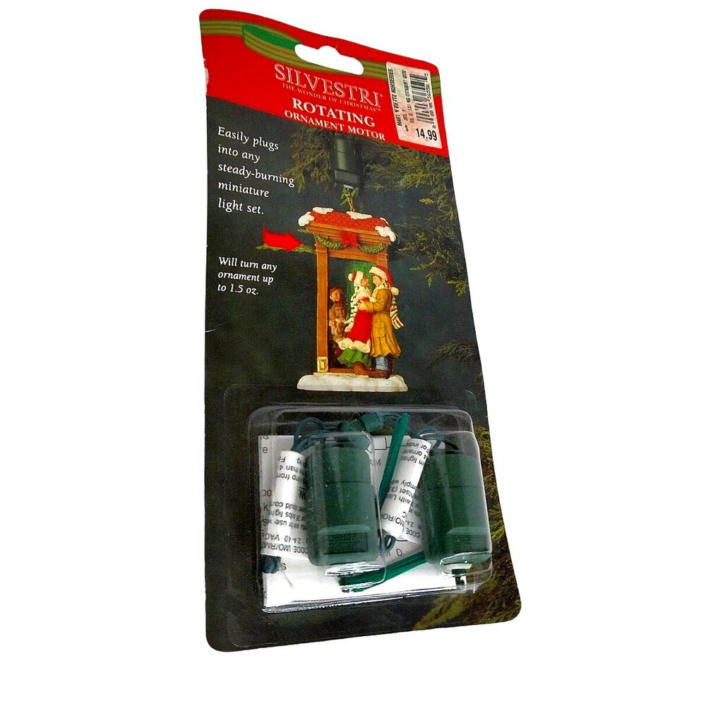 Vintage Silvestri Rotating Ornament Motor 2-Pack Christmas New